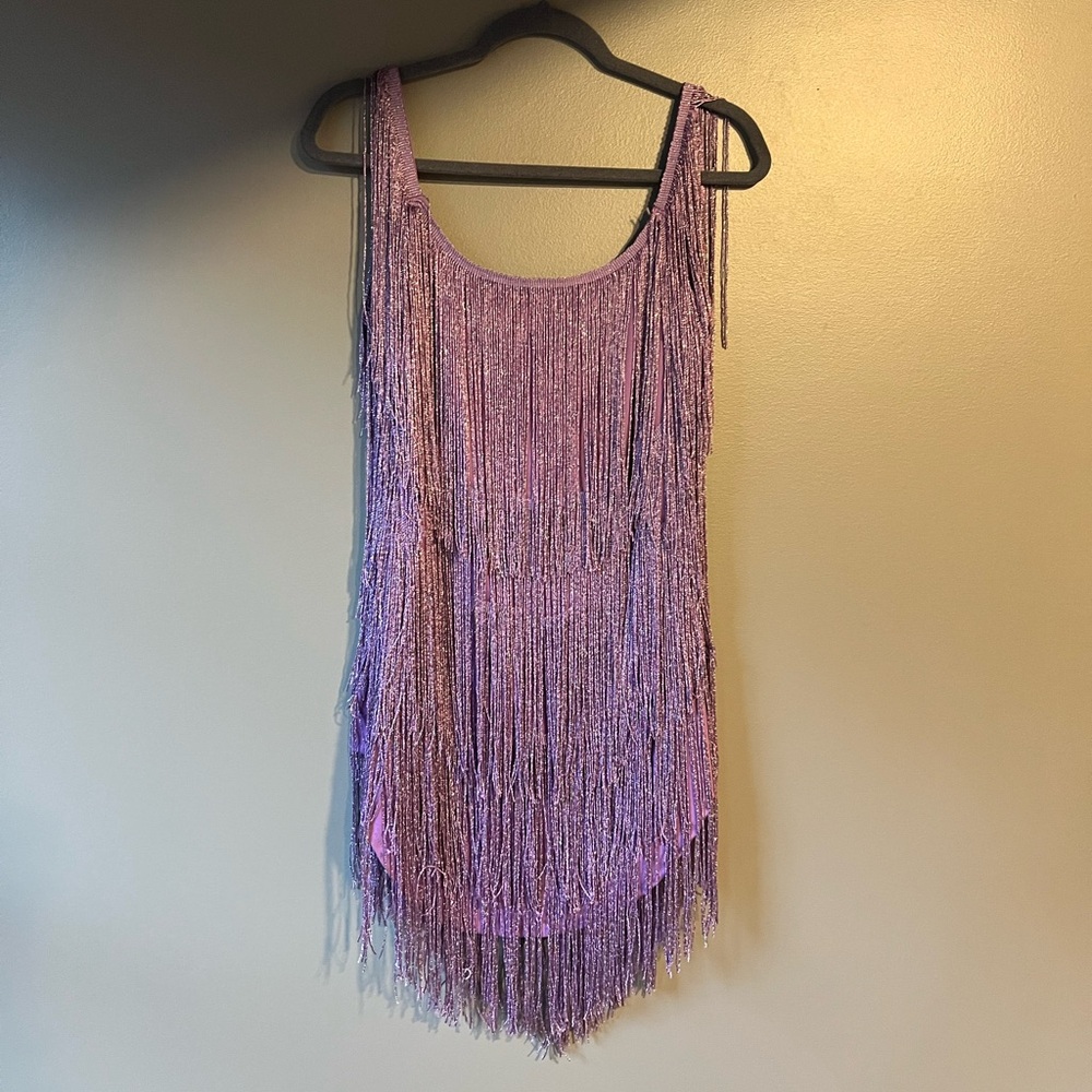 Purple Fringe Dress